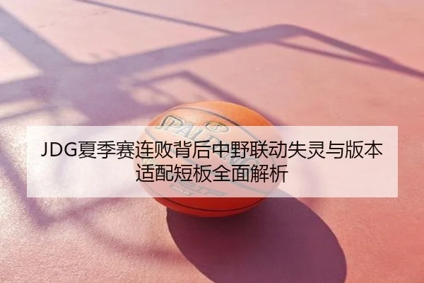 JDG夏季赛连败背后中野联动失灵与版本适配短板全面解析